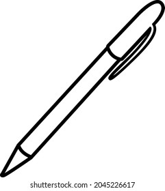 Ilustración vectorial de una pluma. Icono de diseño gráfico, logotipo, sitio web, redes sociales, aplicación móvil, ilustración de interfaz de usuario.