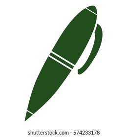 Ilustración vectorial del icono de la pluma en verde
