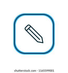Vector illustration of pen icon line. Beautiful connect element also can be used as pencil icon element.
