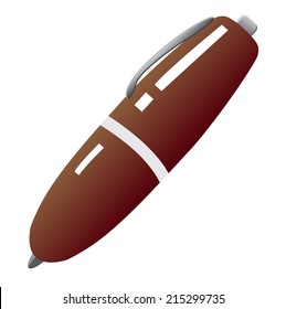 Vector illustration of pen isolated on white