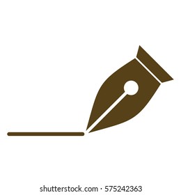 Vector Illustration of Pen Nip Icon in Brown
