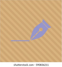 Vector Illustration of Pen Nip Icon in Blue