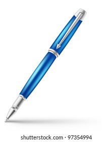 Vector illustration of pen on white background