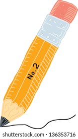 Vector illustration of a pencil