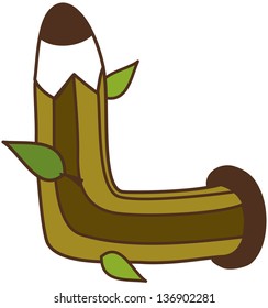 Ilustración vectorial de un lápiz