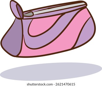 Ilustração vetorial de uma caixa de lápis isolada sobre um fundo branco.