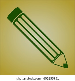 Vector Illustration of Pencil in green color
