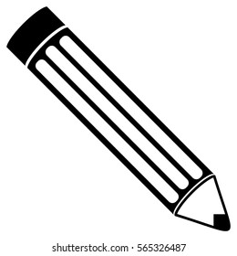 Vector Illustration of Pencil Icon in Black



