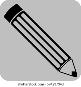 Vector Illustration of Pencil Icon in black