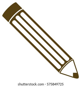 Vector illustration of Pencil Icon in brown
