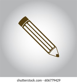 Vektorgrafik eines Bleistift-Symbols auf Braun
