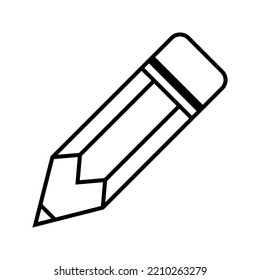 vector illustration of pencil icon on white background