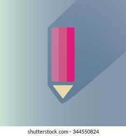 Vector illustration pencil on background