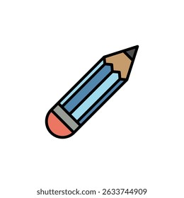 Vector illustration of a pencil on a white background