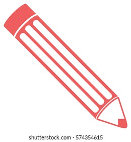 Vector Illustration of Pencil in Pink Icon
