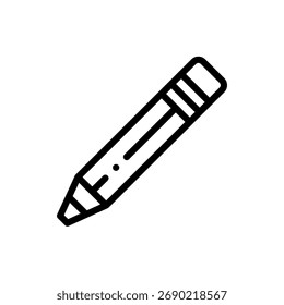 Vektorgrafik eines Bleistifts, der Schrift, Kreativität oder Bildung repräsentiert, mit einem sauberen und modernen Design