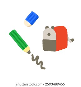 Vector illustration of pencil set