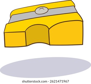 Vector illustration of a pencil sharpener isolated on a white background.
