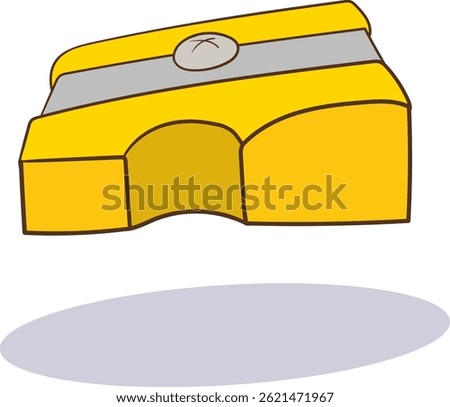 Vector illustration of a pencil sharpener isolated on a white background.