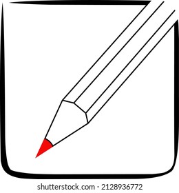 Vector illustration of pencil. suitable for stationery logos, stationery brands, stationery applications and more.
