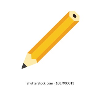 Vector illustration of pencil. Pencil. Writing utensils.