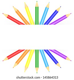 Vector illustration of  pencils