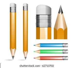 Vector illustration of pencils