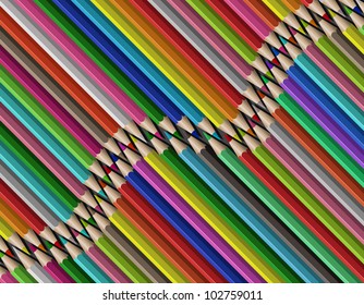vector illustration of pencils background