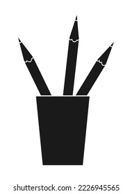 Vector illustration of pencils icon, pencil in barrel on white background