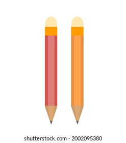 Vector illustration of pencils isolated on white background