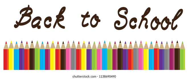 vector illustration of pencils raw back to school. education background.