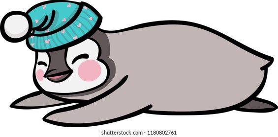 Vector illustration. Penguin