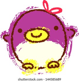 Ilustración vectorial de un pingüino