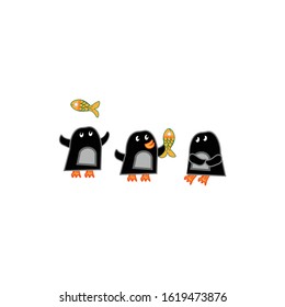 Vector illustration Penguin Awareness Day on white background. Janyary 20