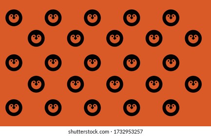 A vector illustration of penguin head pattern.