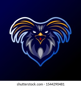 vector illustration of penguin head for sports and gaming logos