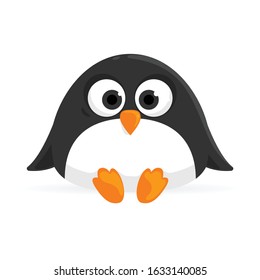 vector illustration of a penguin isolated on white