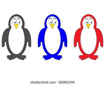 Vector illustration of penguin for your design.  