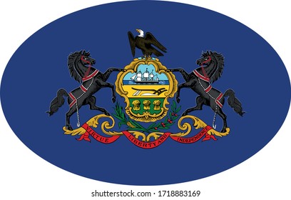 vector illustration of Pennsylvania flag