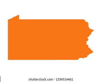 vector illustration of Pennsylvania map