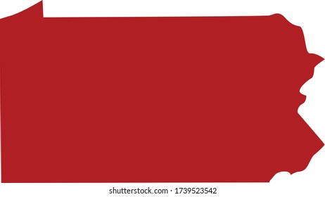 ilustración vectorial del mapa de Pennsylvania