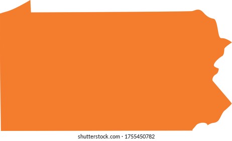 vector illustration of Pennsylvania map