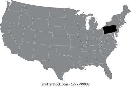 vector illustration of Pennsylvania map
