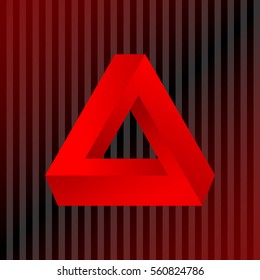 Vector illustration of a Penrose Triangle. For graphic design