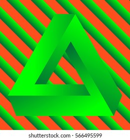 Vector illustration of a Penrose Triangle. For graphic design