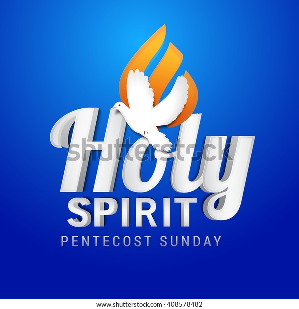 Vector Illustration Pentecost Holy Spirit Dove Vetor Stock Livre De Direitos 408578482 0437