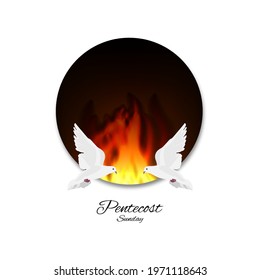 Vector illustration of Pentecost Sunday 