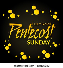 Vector illustration of Pentecost Sunday background.