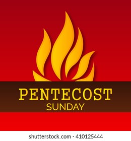 Vector illustration of Pentecost Sunday background.
