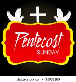 Vector illustration of Pentecost Sunday background.